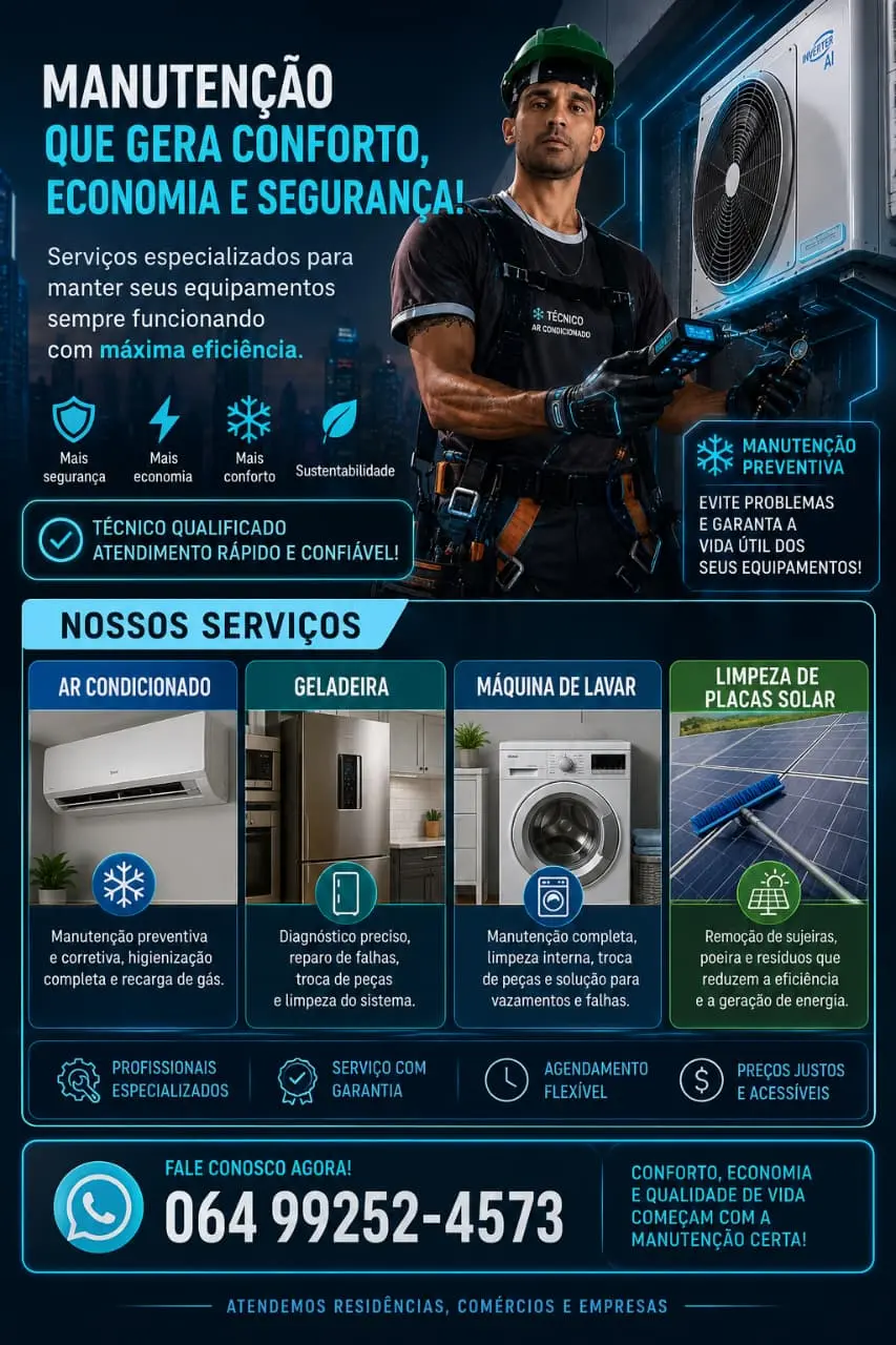 Apresentação dos serviços de manutenção da Clima Futuro